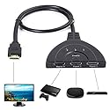 FastSun 3 Port HDMI Splitter Cable 1080P Switch Switcher HUB Adapter for HDTV PS4 Xbox