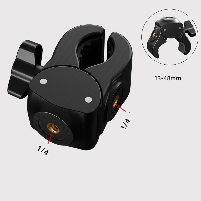 ThtRht Camera Clamp Mount with 1/4''-20 Threaded Connector Super Clamp Mount for Magic Arm Camera Tripod Pole Photography Light Stand Ring Light Phone