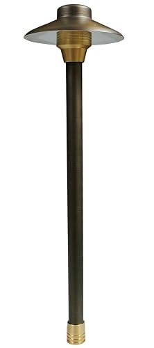 SPW Unique Lighting Systems C6-NL Odyssey Series Centaurus 6 Area Light Path Light Fixture Brass 18" Riser (No Bulb)