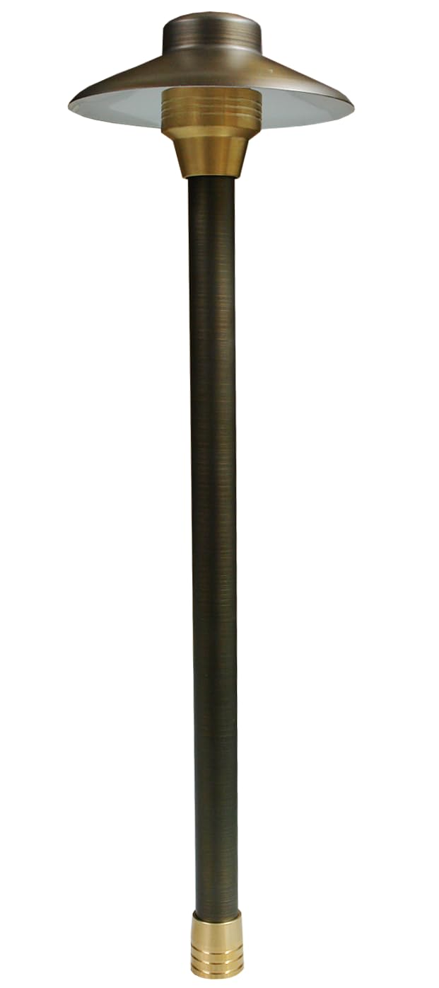 SPW Unique Lighting Systems C6-NL Odyssey Series Centaurus 6 Area Light Path Light Fixture Brass 18" Riser (No Bulb)