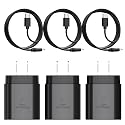 Type C Charger, 3-Pack 25W Type C Super Fast Charging Block with USB C Charger Cable Compatible with Galaxy S23 Ultra/S23+/S22/S21/S20/Phone 16/16