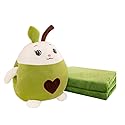 YUDONG Kids Stuffed Animal Travel Blanket and Pillow Set, Adorable 3 in 1 Multifunctional Fruit Plush Pillow with Hand Warmer Design, Perfect for…