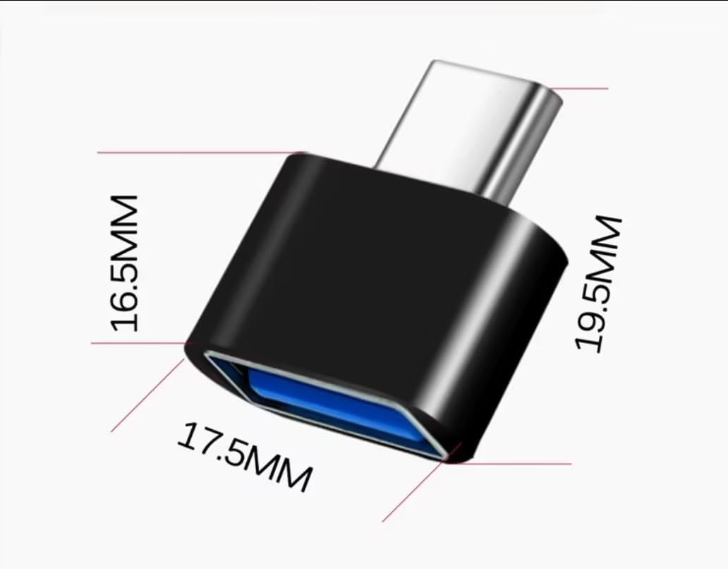 1 Pc Black USB C to USB Adapter, USB C Adapter, Type C Male to USB Adaptor