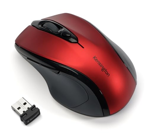 Kensington Pro Fit Mid-Size Wireless Mouse, Ruby Red (K72422AM)