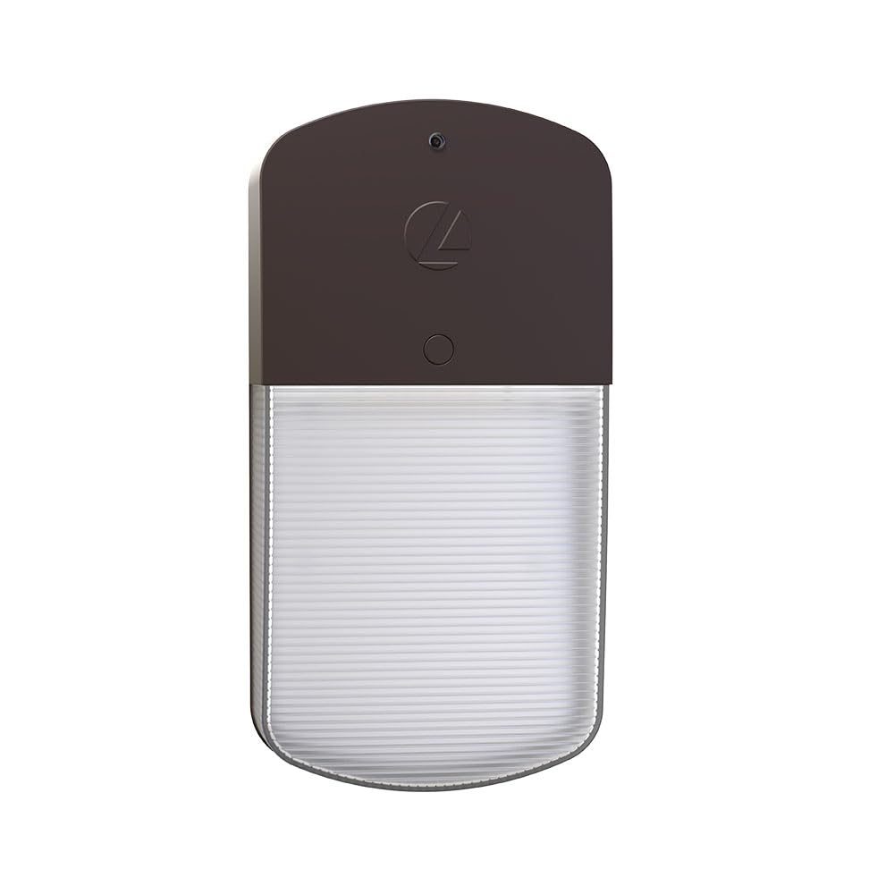 Lithonia Lighting 5.3" Mini LED Wall Pack Outdoor Light Fixture, Outdoor Wall Light with 3-Way Selectable CCT 3000K/4000K/5000K, Dusk to Dawn