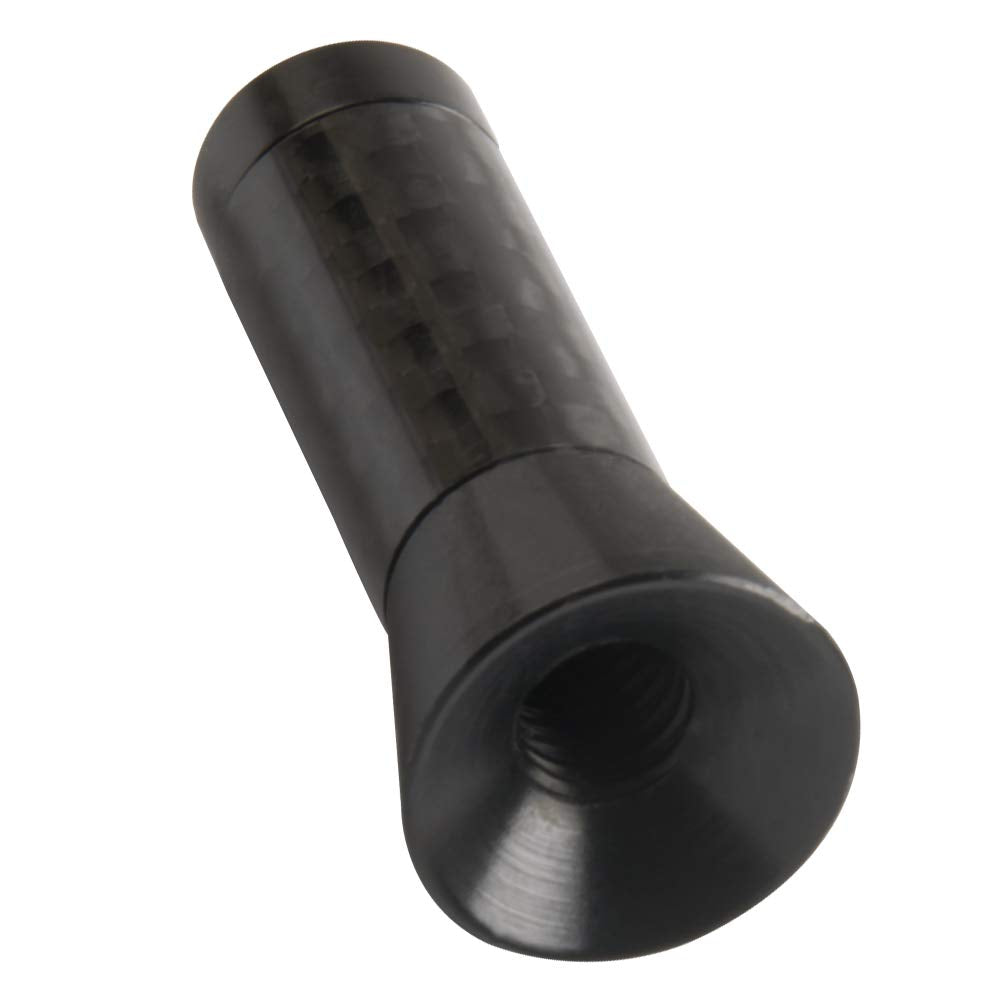 1.4" Short Carbon Fiber Antenna Aluminum Black Vehicle Car Aerial Universal Replacement by GTP