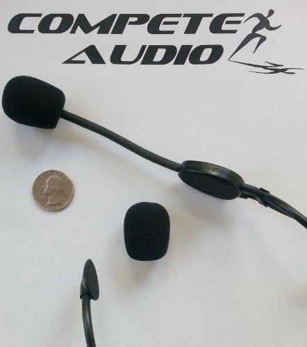 Compete Audio Standard Microphone Windscreens (Microphone Covers) 6-Pack Headset/Lapel (Lavalier) Fitness Instructor/Gamer Pack Black