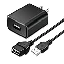 USB Wall Charger Adapter & Extension Charging Cable Cord for JLab Go Ai Pop/Sport, JLab Epic Air an/Sport ANC, JLab JBuds Air/Sport/Executive/ANC/Play