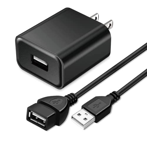 USB Wall Charger Adapter & Extension Charging Cable Cord for JLab Go Ai Pop/Sport, JLab Epic Air an/Sport ANC, JLab JBuds Air/Sport/Executive/ANC/Play