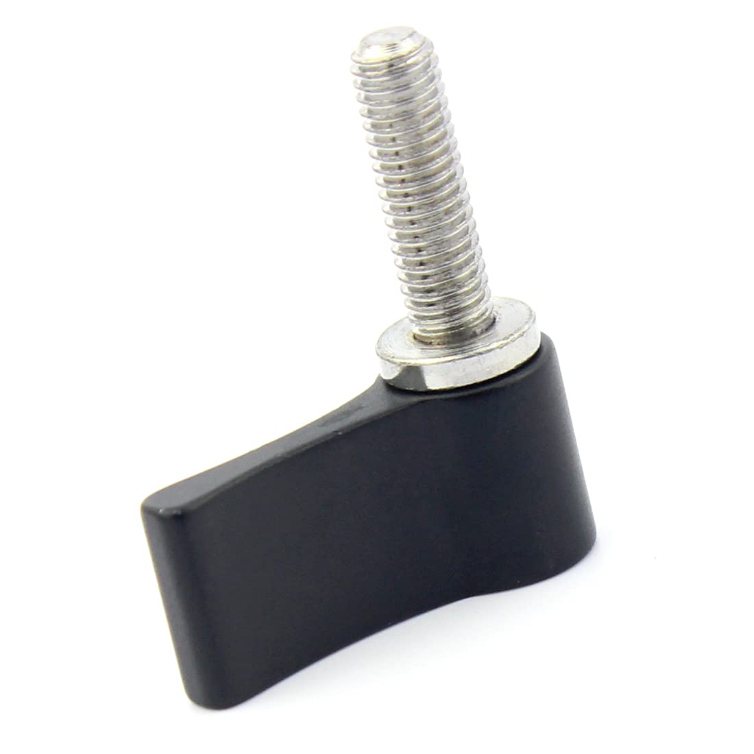 NovelGoal CNC Adjustable Hand Screw M4 M5 M6*12mm 17mm 20mm Tight Lock Screws for DSLR Camera 15mm Rail Rod Follow Focus Accessories (M6x17mm,Black)
