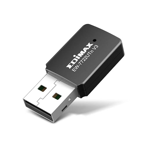 Edimax Wi-Fi 4 802.11n Mini USB Adapter -Newest Version- Wireless N300 Dongle, 300Mbps throughput, Auto-Power Adjustment for Energy Saving, Win 11