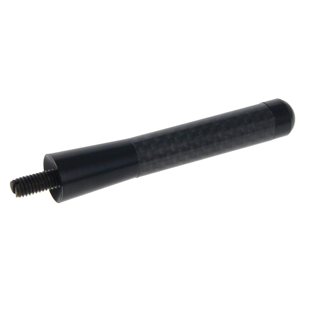 Othmro Universal 3 inches 80mm Black Carbon Fiber Pattern Screw-on Short Car Radio Antenna Black 1 pcs