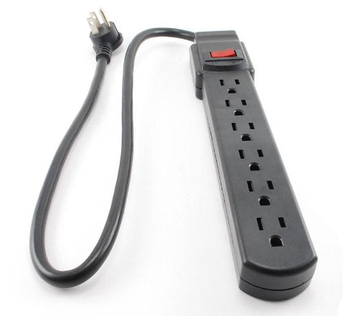 6 Outlet Surge Strip, Horizontal, 90 Joules, 24in (2 ft.) Cable