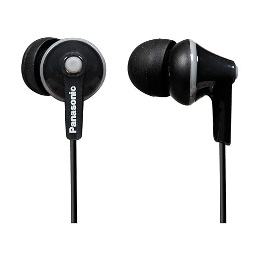 Panasonic RP-HJE125-K HJE125 ErgoFit in-Ear Earbuds (Black)