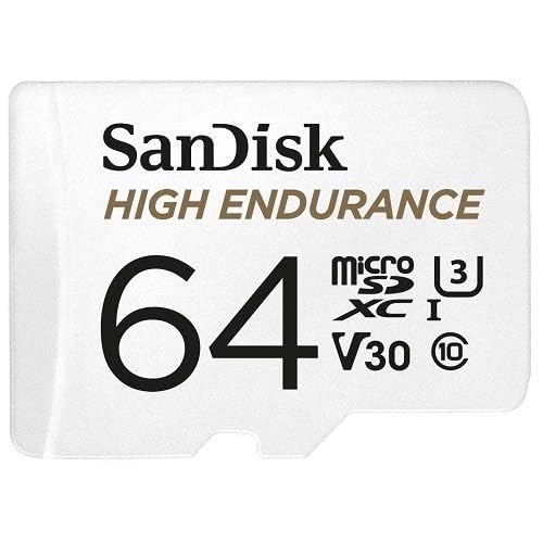 SanDisk 64GB High Endurance Micro SD Memory Card Works with Wyze Cam v3 Pro, Wyze Cam Outdoor v2 Smart Camera (SDSQQNR-064G-GN6IA) Bundle with (1)
