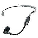 Shure SM35 Performance Headset Condenser Microphone for Hands-Free Audio, TQG Connector for use with Wireless Systems - Bodypack Transmitter Sold