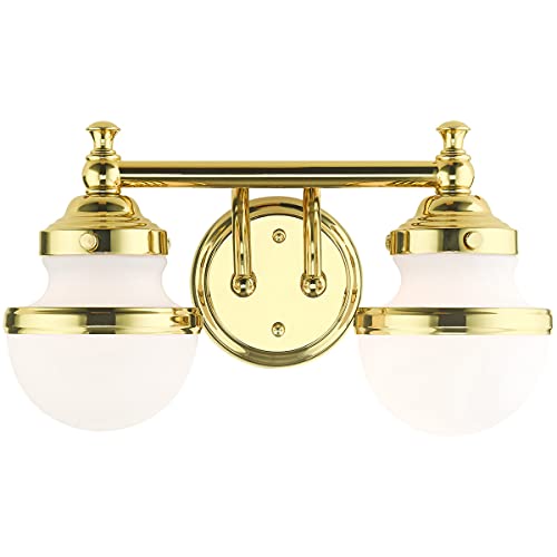 Livex Lighting 2 Light Polished Brass Bath Vanity Vanity Sconce