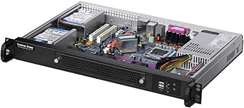 PLINKUSA RACKBUY 1U Rackmount Chassis(11.81" Deep)(Micro-ATX/Mini ITX)(4x2.5 7~15mmHDD/SSD)(Customize 1U IO Shield)(NO Power Supply,No Rail,No System