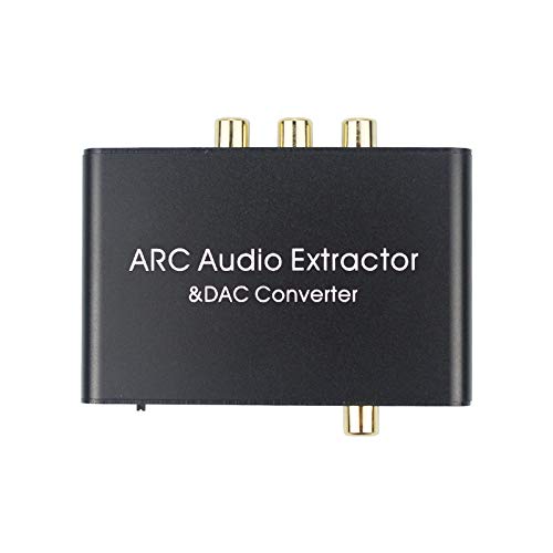 HDMI ARC Audio Extractor Pro, 192KHz DAC Converter, HDMI ARC to Optical Coaxial and Analog L/R RCA 3.5mm, Digital Optical SPDIF Coaxial to Analog