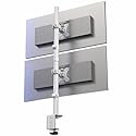 VIVO Dual Vertically Stacked LCD Monitor Desk Mount, Extra Tall Heavy Duty Adjustable Stand for 2 Ultrawide Screens up to 34 inches, 22 lbs Capacity