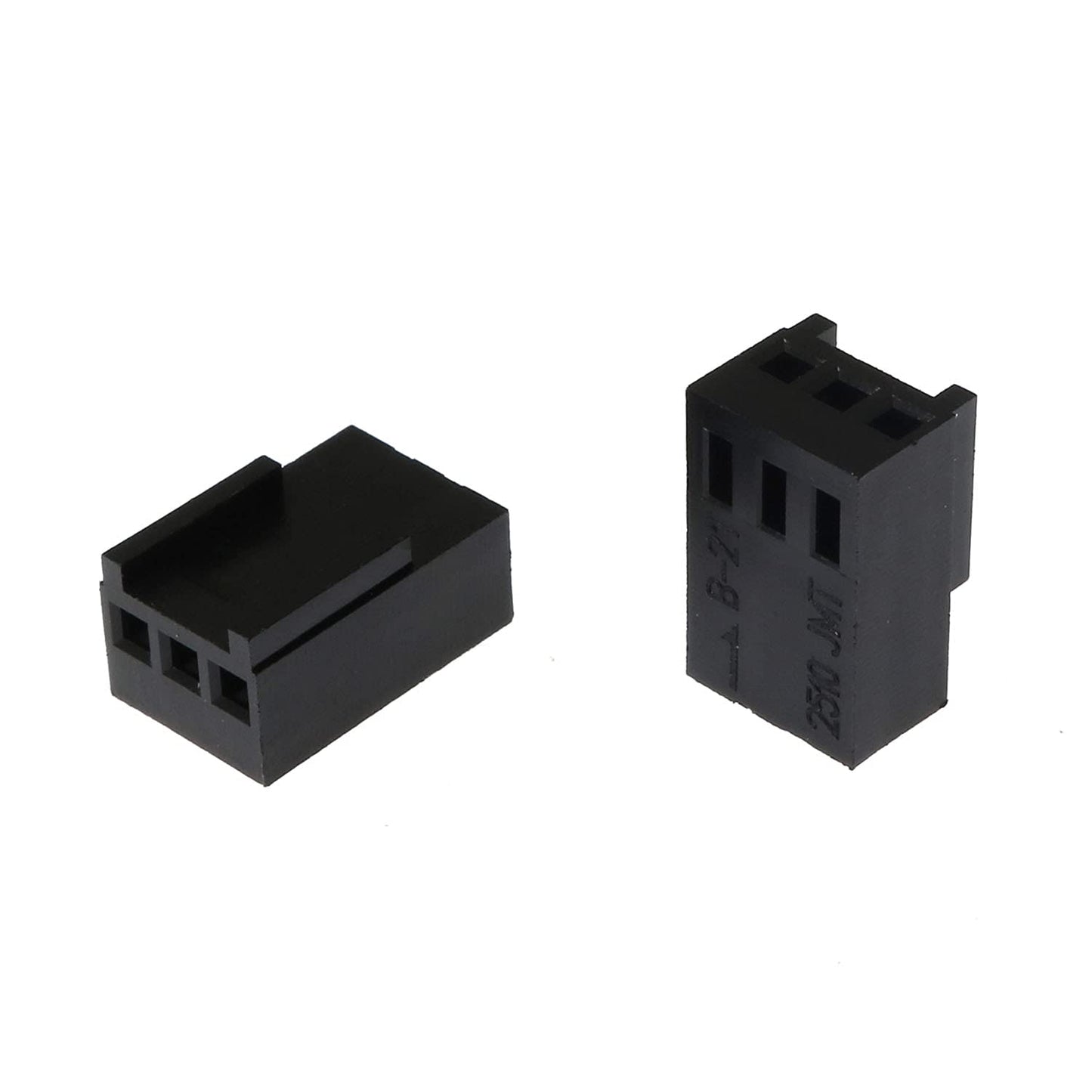 BAIRONG 5PCS Female 3-Pin PC Fan Connector Kit (5PCS 3 Pin 3Pin Fan Female PWM Power Shell Connector Housing + 15PCS Terminal Crimp Pins)