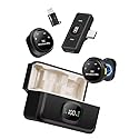 HOMEPAC Mini Microphone for iPhone,Wireless Microphone with AI Noise Cancellation, Plug & Play, Up to 24-Hour Total Use with Charging Case, Ideal for