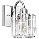 Brushed Nickel 1 Light Bathroom Vanity Light Over Mirror - Chrome Option