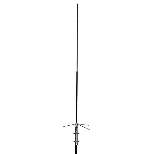 Tram 1480-B 200-Watt Dual-Band 2-Section Fiberglass Base Antenna with 50-Ohm UHF SO-239 Connector, 8-Ft. 4-in. Tall (Black)