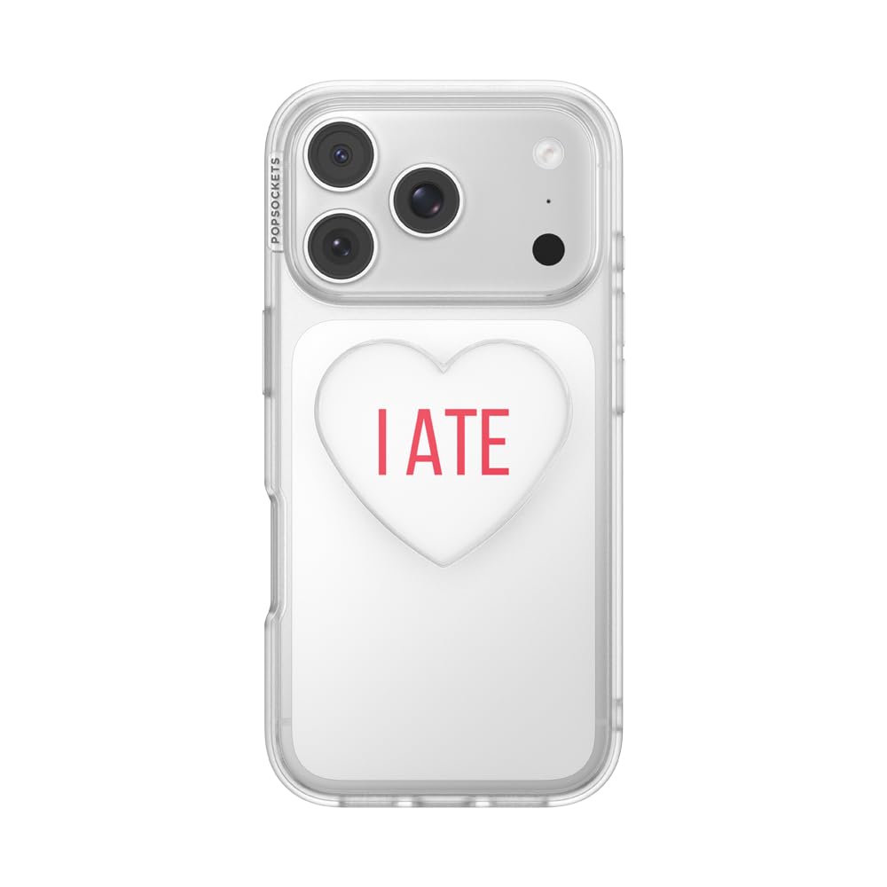 PopSockets PopTop, Adhesive Phone Grip with Swappable Top, Heart - Heart I Ate