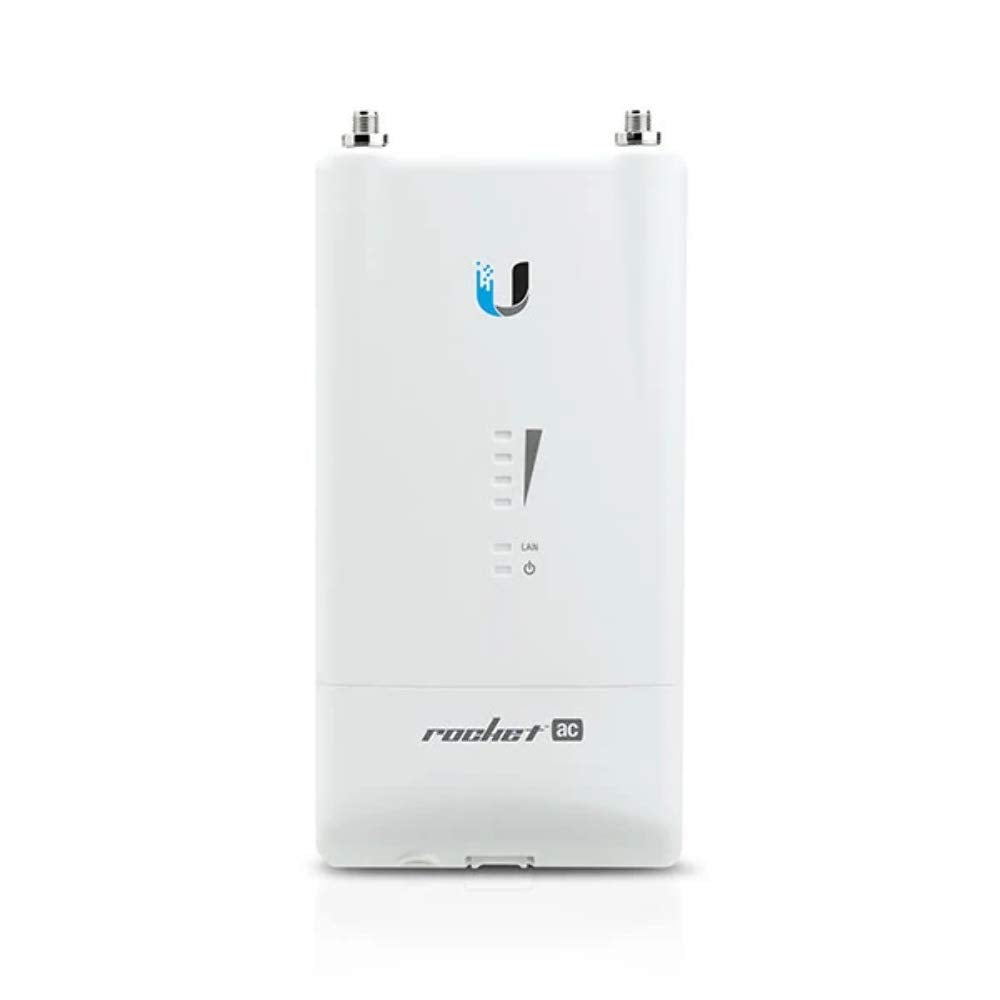 Ubiquiti Rocket White 5AC LITE - 5-ghz 802.11ac 500-mbps Point to Point Basestation - Max Consumption 6.5w - Built-in Rocket Mount - Plug and Play