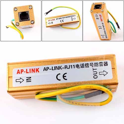 Tekit Telephone Fax RJ-11 RJ11 Surge Protector Thunder Lightning Arrester Protection Device RJ11 Surge Protection SPD,Telecom RJ11 Telephone Modem