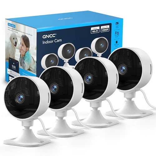 GNCC Only 2.4GHz Indoor Security Camera, 1080P Cameras for Home Security, Motion Detection, Two-Way Audio, Night Vision, Dog Camera with App, Easy
