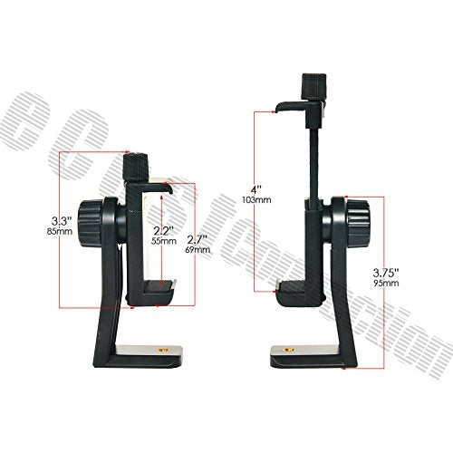Acuvar Universal Phone Tripod Mount Adapter with ?ireless Camera Remote, Cell Phone Holder with Adjustable Clamp for Selfie Stick Monopod Compatible