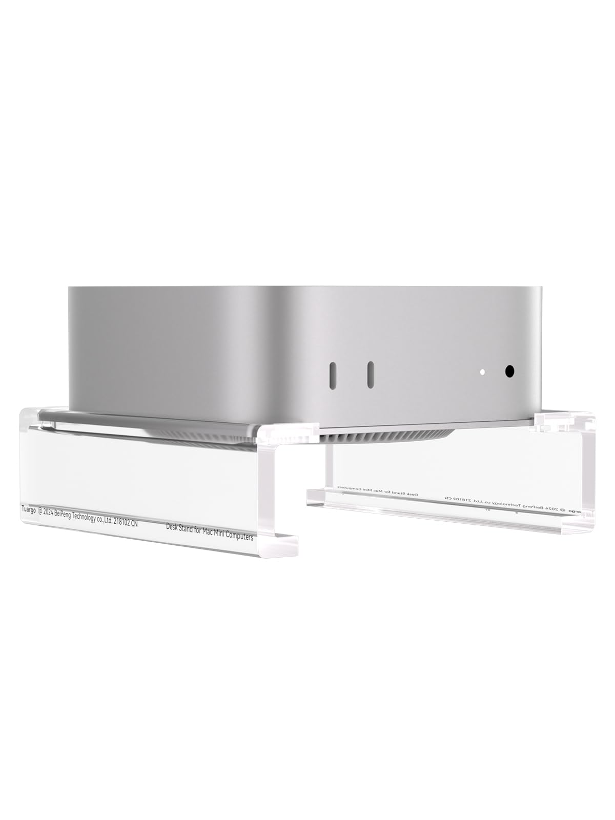 TuparGo 2024 Mac mini Computer Stand,Desk Mount for Mac mini M4/M4 Pro, Provides Better Air Flow Heat Dissipation and Support.Anti-Slip and Drop-Off