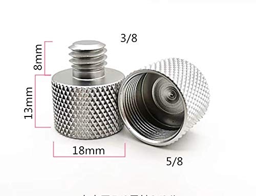 MxTong Mic Stand Adapter 5/8" to 3/8" Tripod Thread Screw Adapter for Microphone Stand Mount Microphone Stand Adapter to Tripod Adapter 2 Pack
