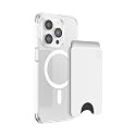 PopSockets Phone Wallet for MagSafe, Phone Card Holder with Grip - White