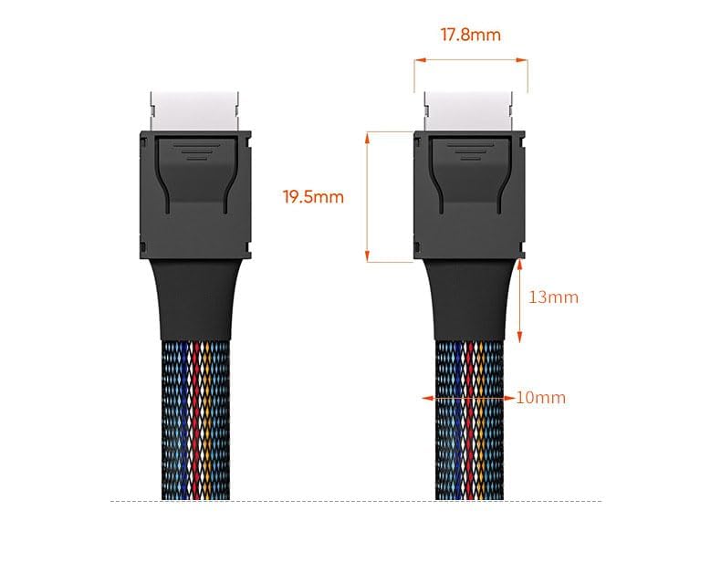 Valuegist OCuLink PCIe 4.0 Cable, Male to Male, 8Gbps Data Transfer, SFF-8611 4i Extension Cable for eGPU and SSD (39, Inches)