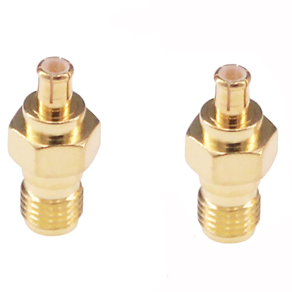 RFaha 3pcs SMA Female to MCX Male RF Coax Coaxial Connector Adapter for Antennas/Wireless LAN Devices/Coaxial Cable(F57-3)