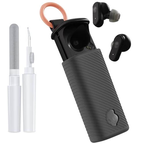 POZCIS for Skullcandy Dime Evo Case Cover, Soft Silicone Protective Earbuds Case, Only Compatible with Skullcandy Dime Evo with Cleaner Kit