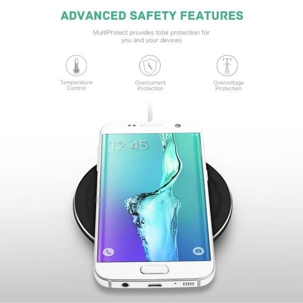 Wireless Charger Fast 7.5W and 10W Compatible with T-Mobile REVVL 7 PRO 5G, Charging Pad Slim