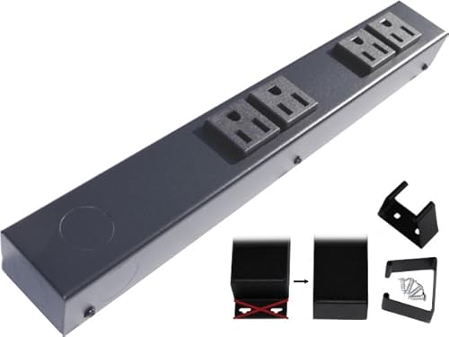 12” Hardwired Power Strip (NO Power Cord), 4 Horizontal Outlets (NOT Tamper Resistant), NO Ears (Without mounting tabs on Both Ends), 15A (NOT a 20