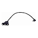 Kework 0.3 Meter Micro USB 5 Pin Extension Cable, Left Angle Micro USB Male to Female Extender Bolt Screw Lock Mount Cable, Sync Data & Charging