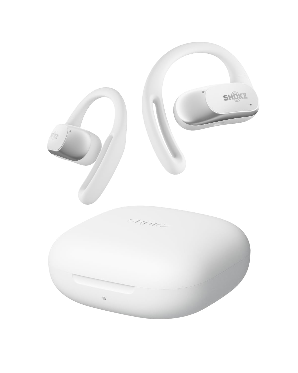 SHOKZ OpenFit Air - Open-Ear Headphones, True Wireless Earbuds, Water Resistant, Secure Earhooks for Daily Use, White (Renewed)