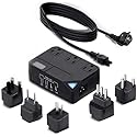 2000W International Travel Voltage Converter 220V to 110V with 2 USB Ports for Hair Straighteners,