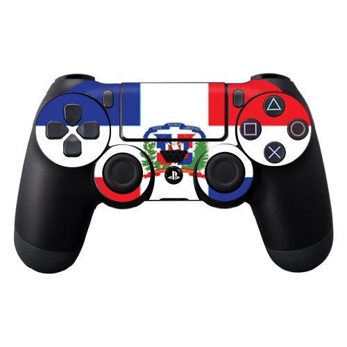 MightySkins Skin Compatible with Sony PS4 Controller - Dominican Flag | Protective, Durable, and Unique Vinyl Decal wrap Cover | Easy to Apply