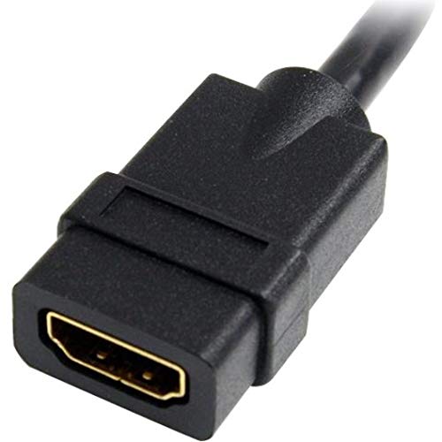 StarTech.com 6in High Speed HDMI Port Saver Cable M/F - Ultra HD 4k x 2k HDMI Cable - HDMI Port Saver 6-inch (HDMIEXTAA6IN),Black