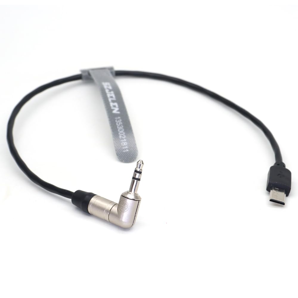 SZJELEN Tentacle Sync Timecode Cable for Sonys FX3 A7S3 A1 Camera 3.5 Audio Plug to Micro-USB Timecode Cable for Tentacle SYNC E Timecode Generator