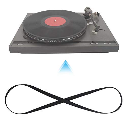 Black Rubber Record Belt, Player Belt with Compatible with Turntable, Phonograph Replacement Belt(1L10 200mm) Performance Accessories