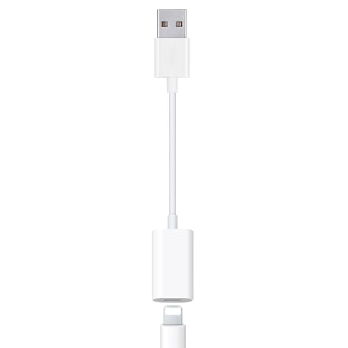 Fidioto USB Male to Lightning Female Audio Adapter Cable Type A to Lightning Dongle Converter Support Volume Control Mic Compatible with MacBook