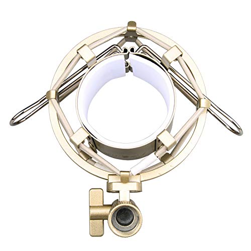 Miwayer Universal Microphone Shock Mount,Most Advanced Cobweb Anti-Vibration Structure Compatible with 1.6-1.8"(42-47mm) Large Diameter Condenser